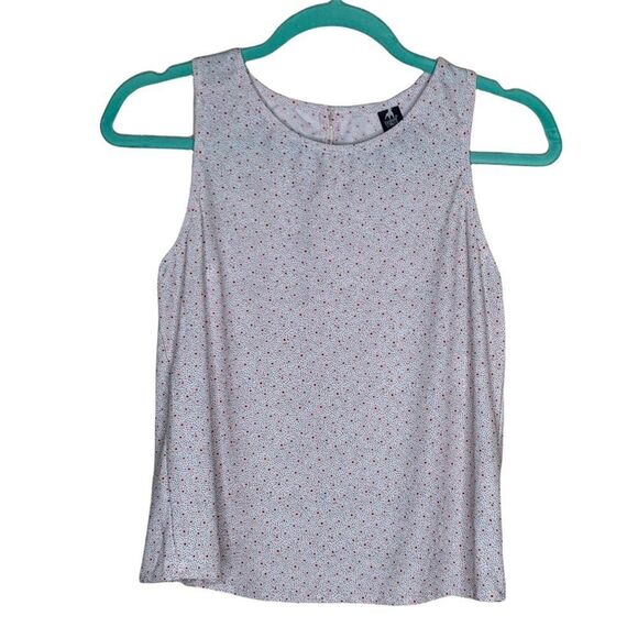 Cuidado con el perro tank floral polka dot pink black - Picture 1 of 6